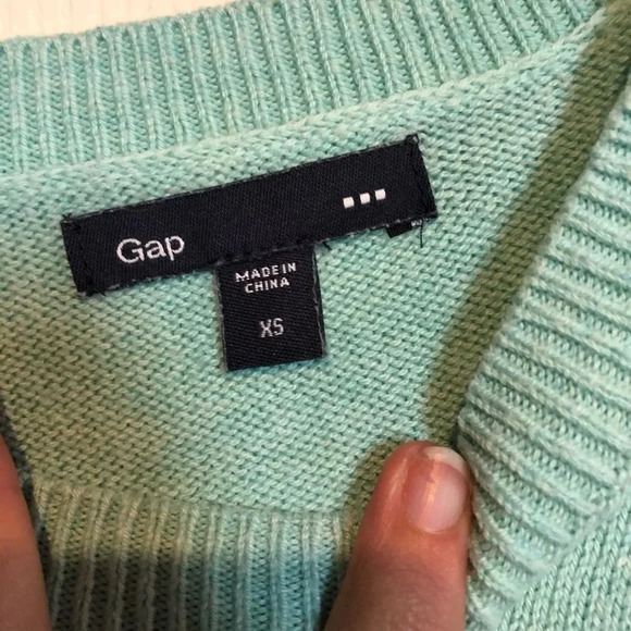 Gap Crewneck Sweater Striped Blue Women’s XS - Picture 2 of 3